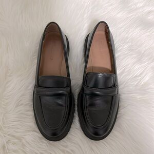 Gently warn lugsole loafers from Madewell.